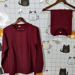 Men's Round Neck Full sleeve | Maroon